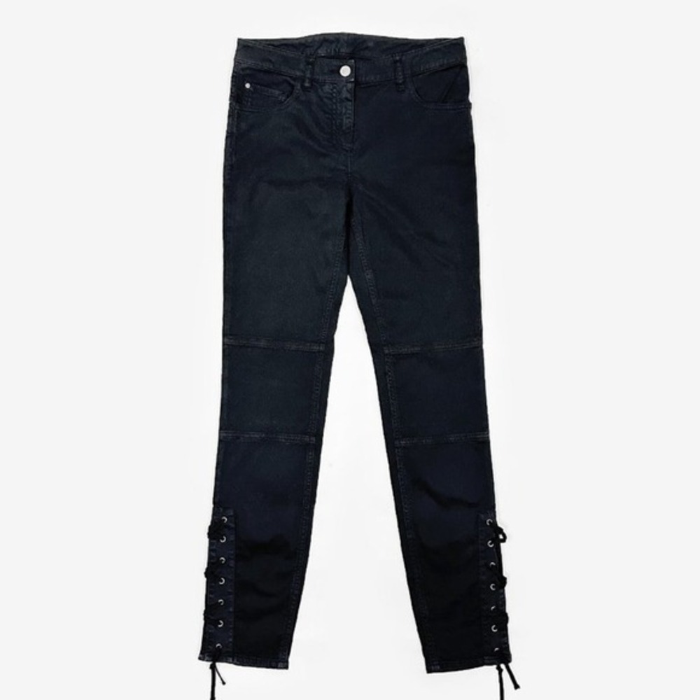 NWOT Belstaff Skinny Leg Pants Size 26 Black Cotton Blend